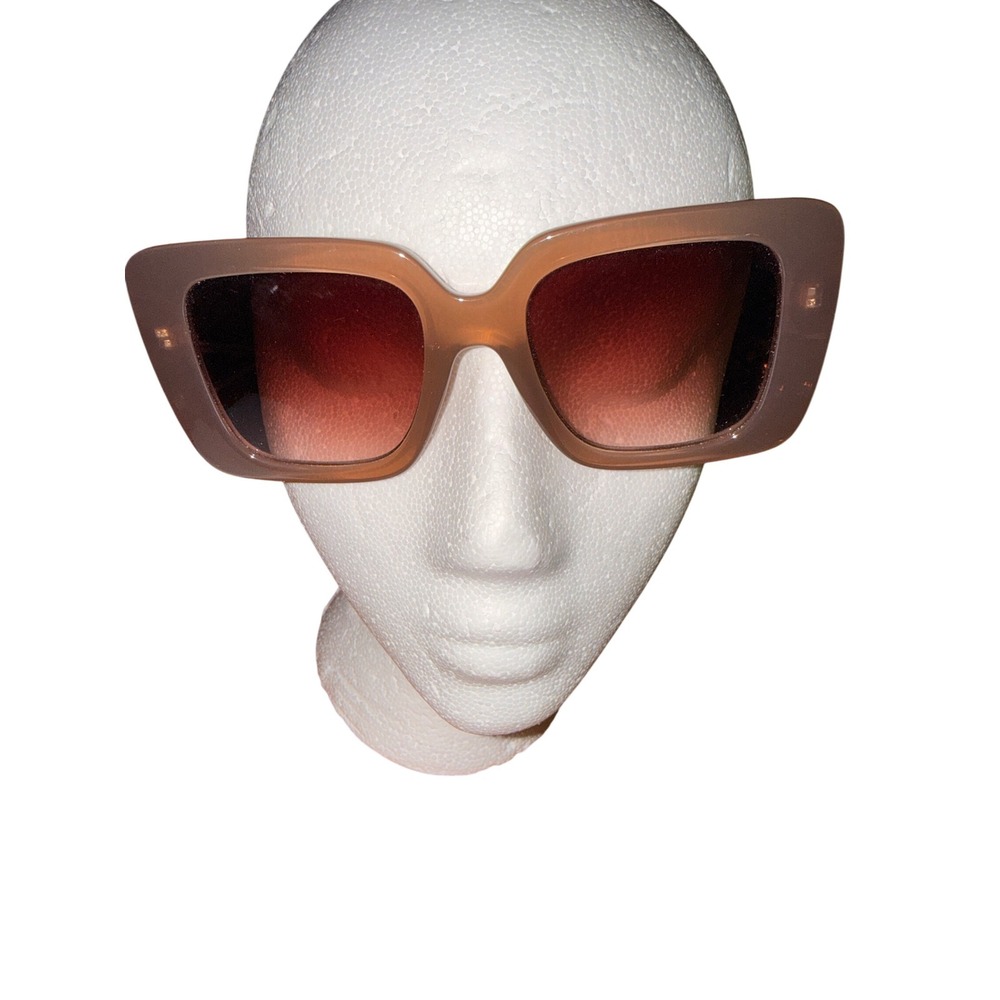 & Other Stories Womens Square Sunglasses Amber Brown Gradient Lens 209601
